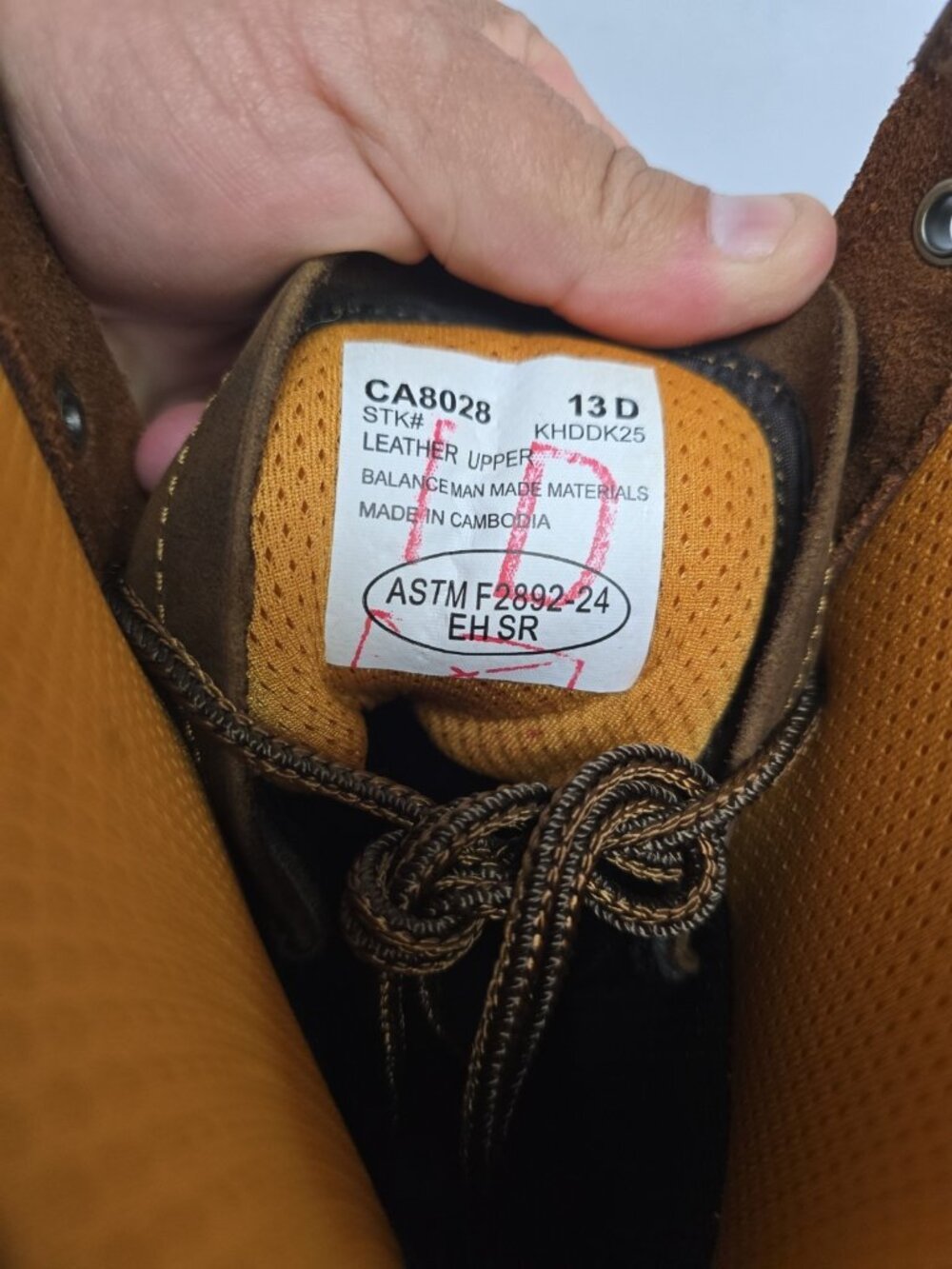 Carolina Men's CA8028 8" 28 Series Soft Toe Waterproof Work Boot Brown Size 13D - Picture 4 of 7